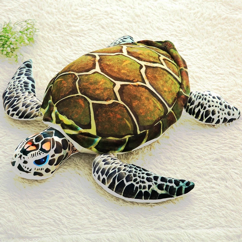 Realistic Stuffed Sea Turtle Soft Plush Toy Ocean Life - Temu New Zealand