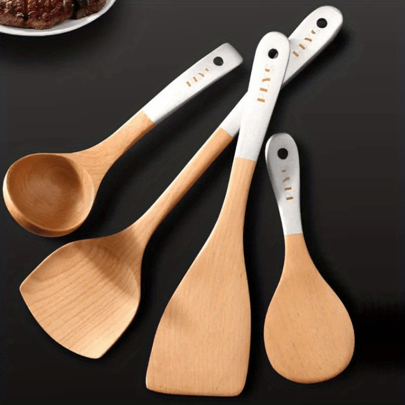 Wooden Kitchen Utensils Set shovel Spatula Slotted Spatula - Temu