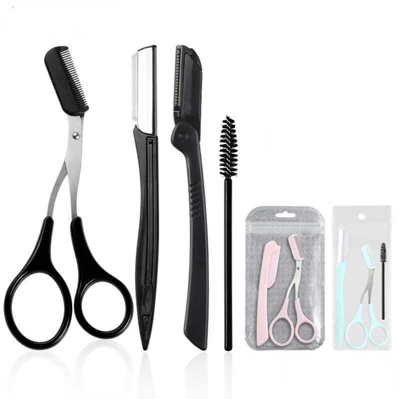 4pcs Eyebrow Grooming Kit Stainless Steel Set