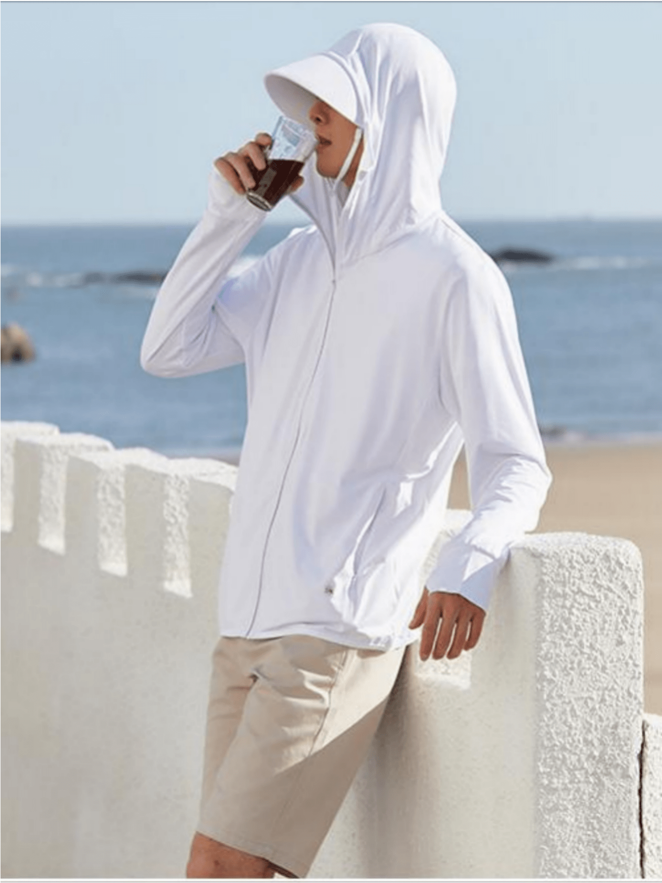 Upf 50+ Sun Protection Hooded Jacket Men Breathable Stretchy - Temu