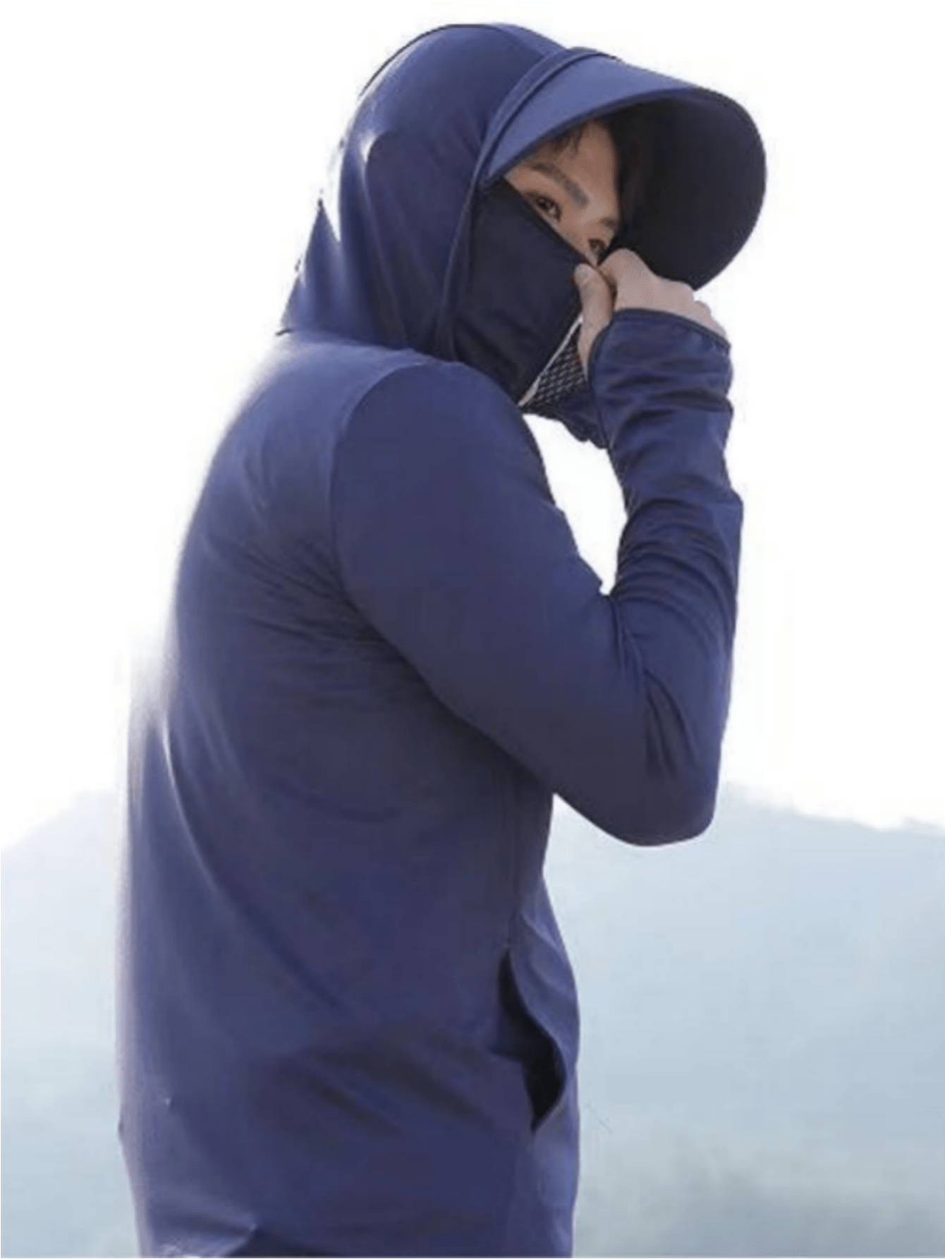 URRU Men's Full Zip UPF 50+ Sun Protection Hoodie Jackets