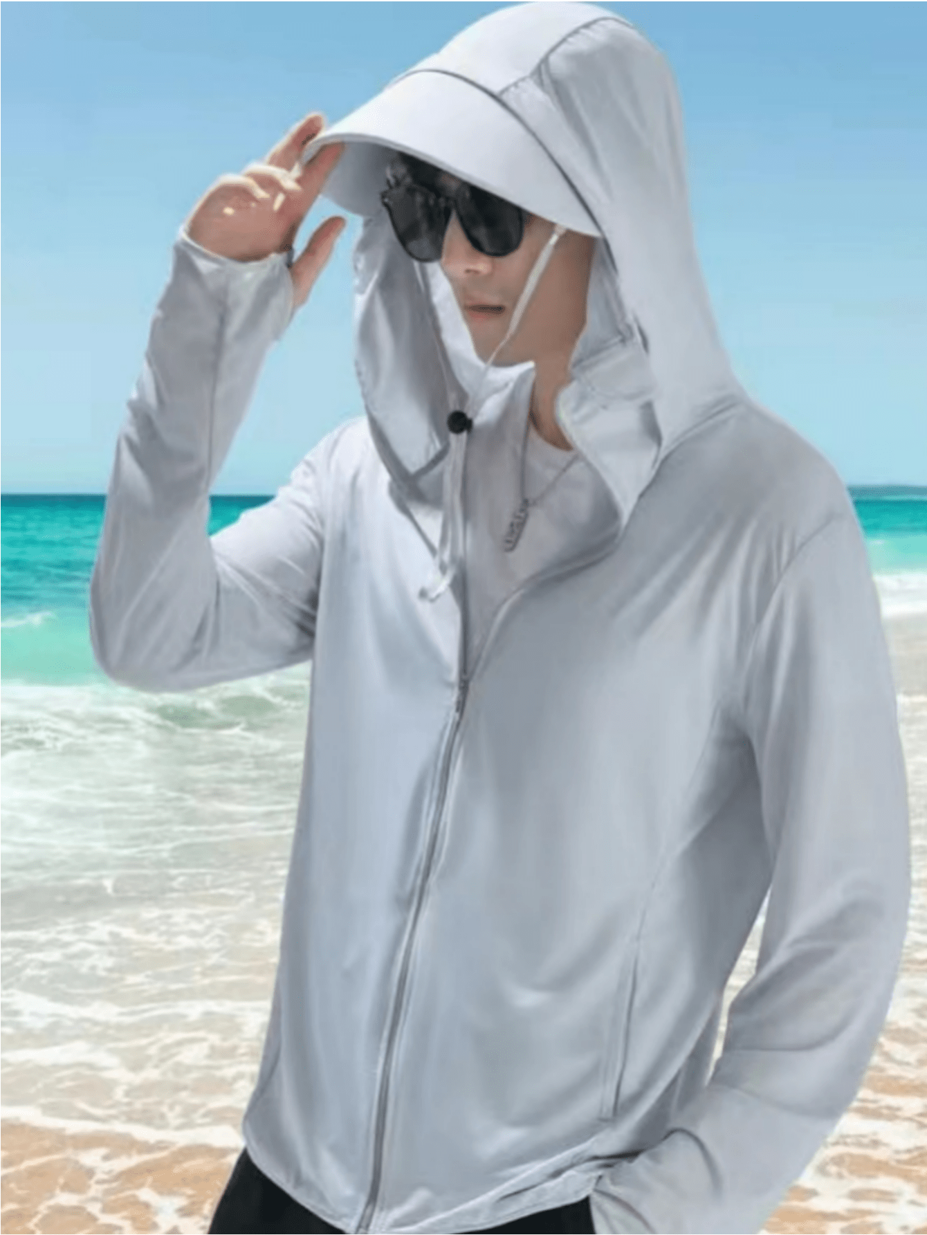 Men's Upf 50+ Sun Protection Hooded Jacket: Breathable - Temu
