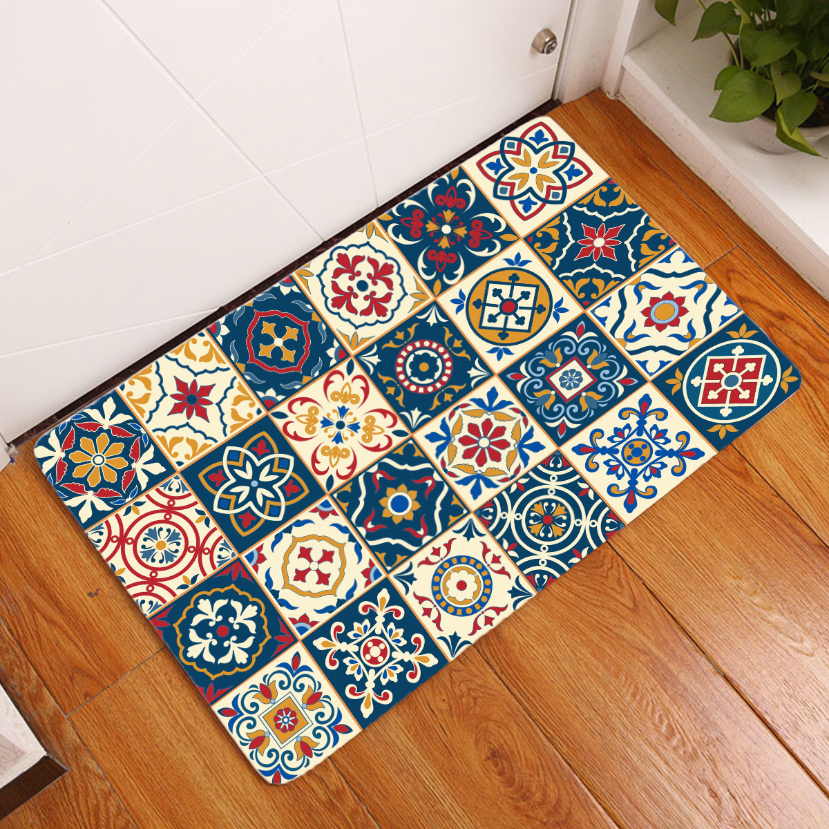 Mandala Pattern Printed Kitchen Floor Mat Boho Home - Temu