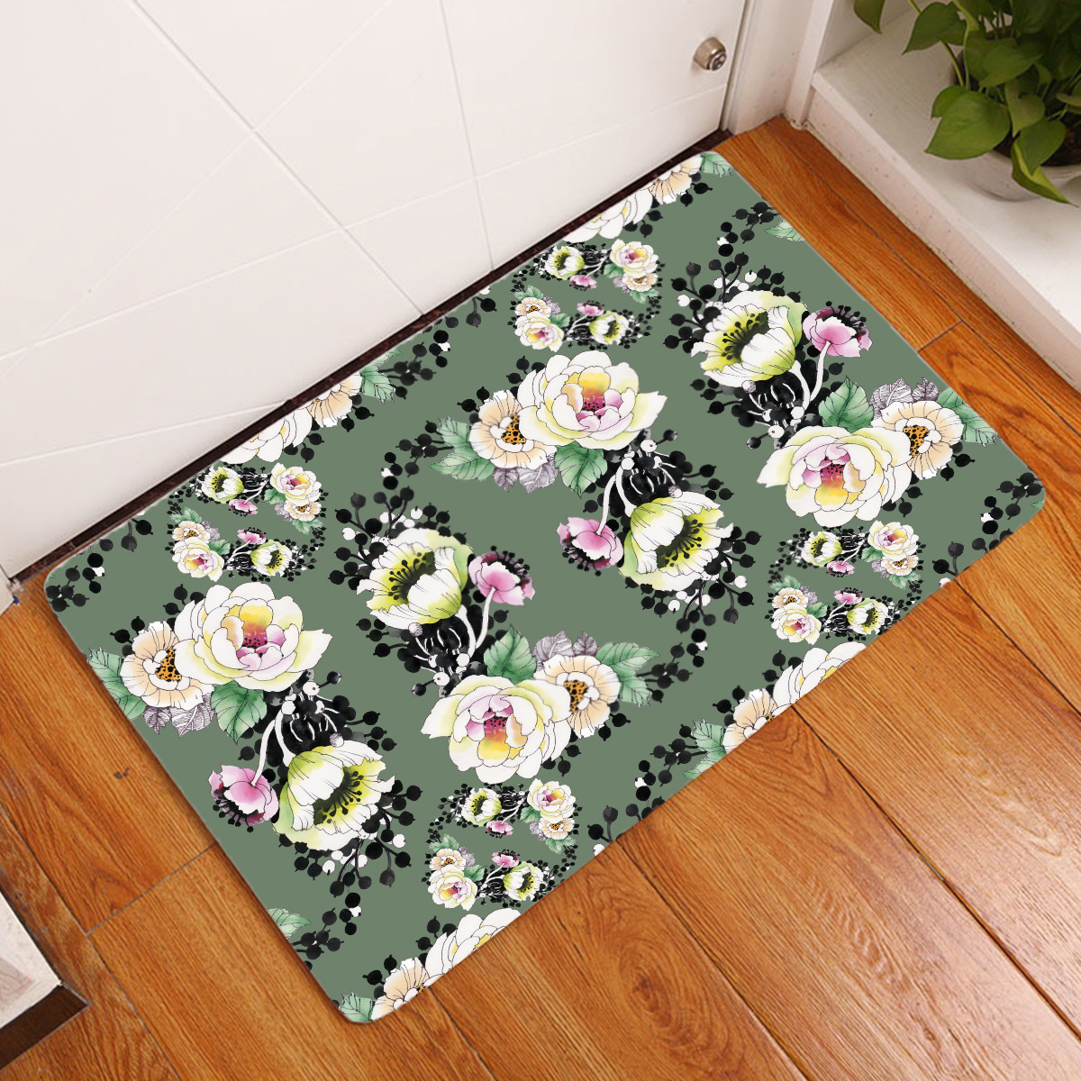 Green Kitchen Rug Bedrooms, Green Carpet Waterproof