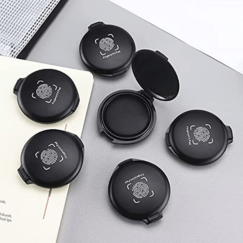 1 Pack Thumbprint Fingerprint Ink Pad Stamp Pad for Notary Supplies  Identification Security ID Fingerprint Cards Law Enforcement Fingerprint  Black