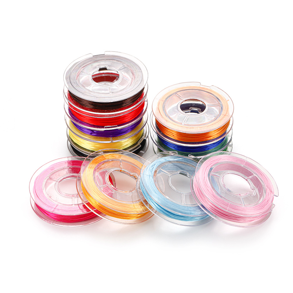 25Rolls Mixed Color 0.8mm Elastic Crystal String Beading Thread