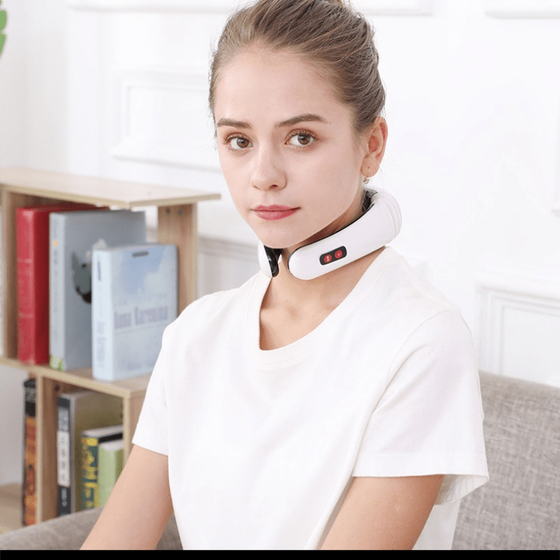 Smart Electric Neck and Shoulder Massager Low Frequency Heating Pain R