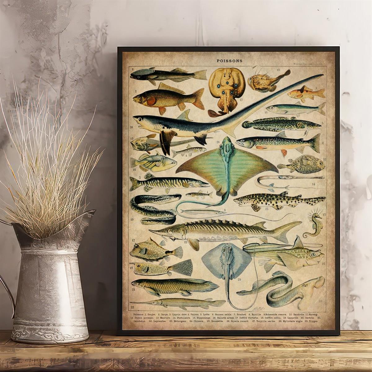 Abstract Art Poster Still Life Trout Fly Fishing Art Fishing Art
