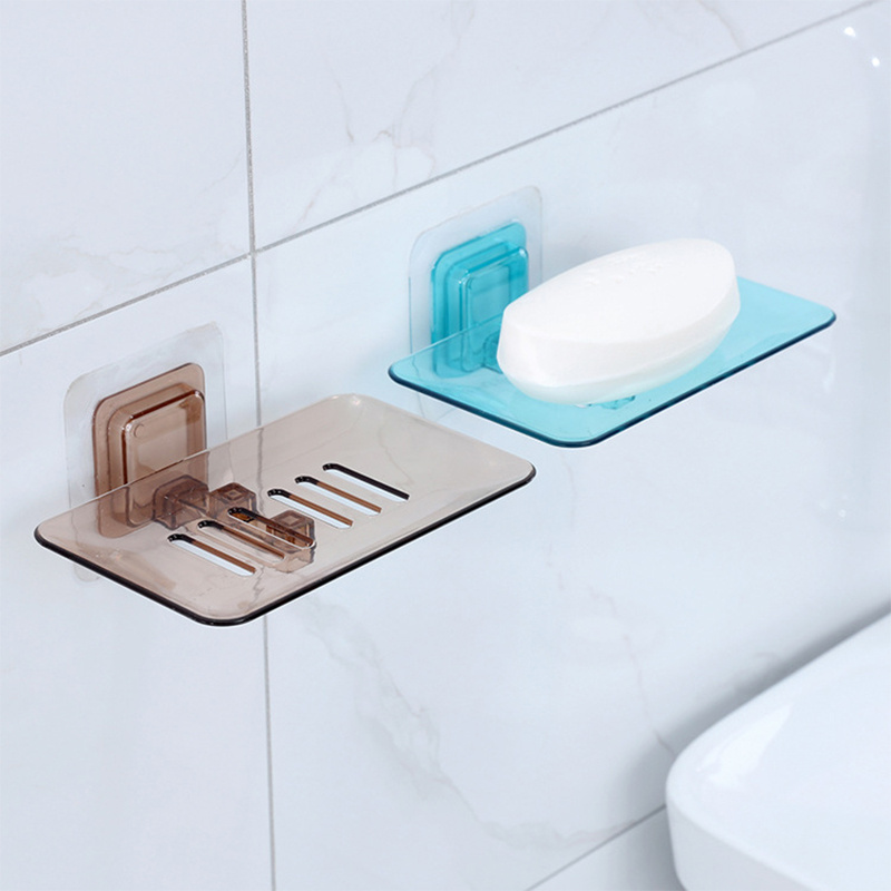 Double-layer Soap Dish, Wall-mounted Self-adhesive Bathroom Soap Dish, No  Perforation And Traceless Self-adhesive Soap Dish For Shops/wholesalers -  Temu