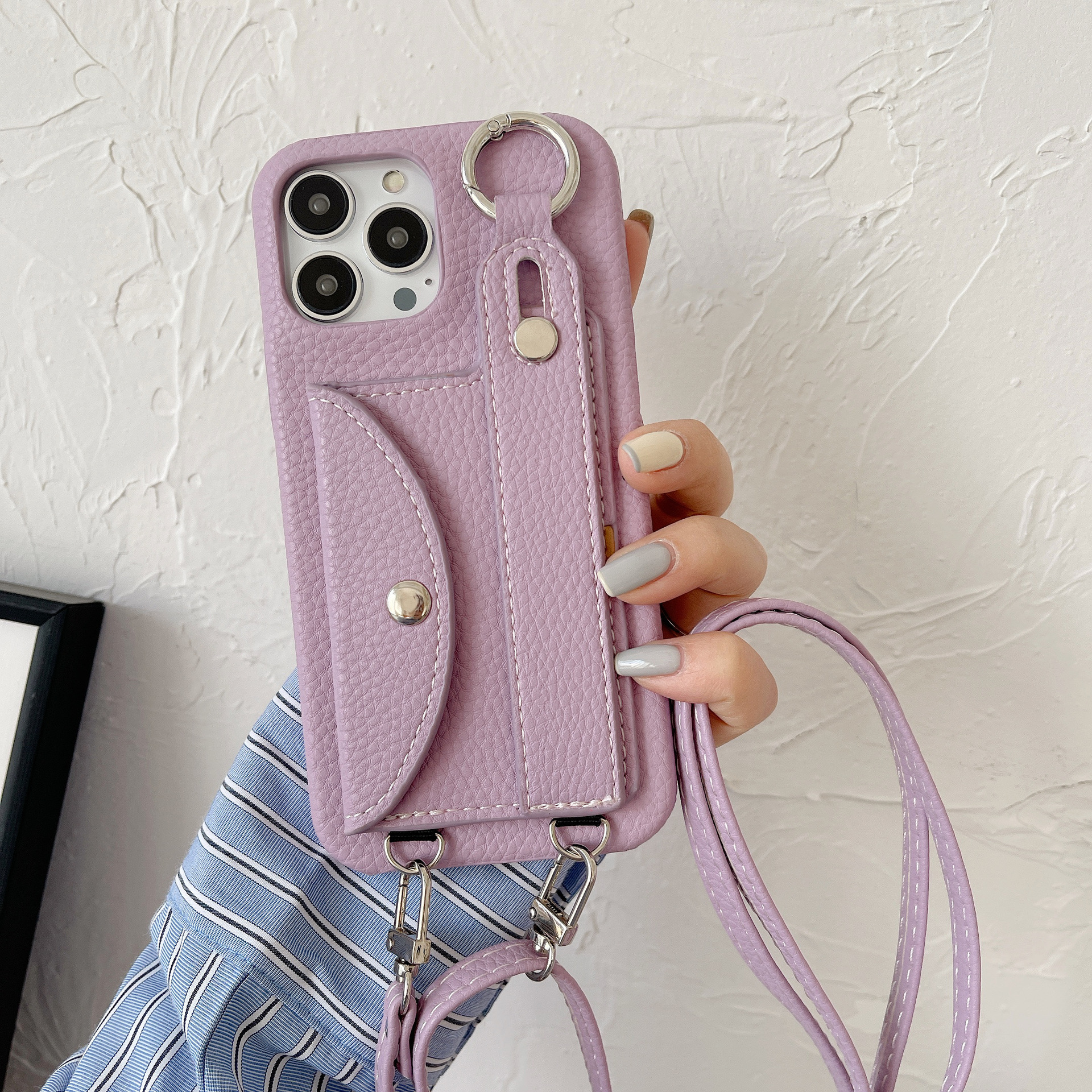 Stylish Leather Crossbody Phone Case With Card Slot & Lanyard For Iphone 14  Pro Max - Perfect For Women & Girls! - Temu Austria
