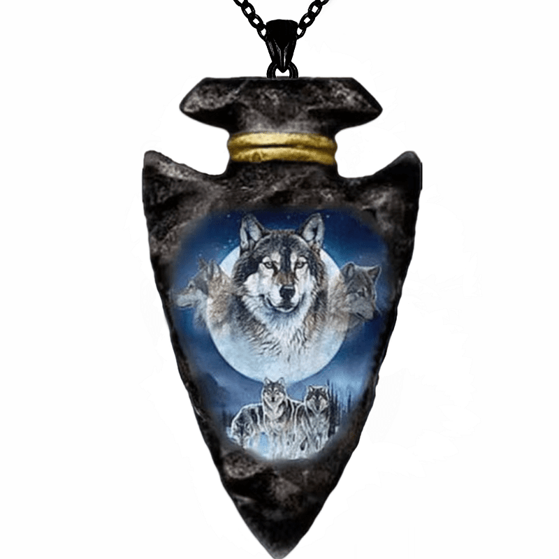 1pc punk animal wolf head pendant indian gothic animal totem mens necklace details 5