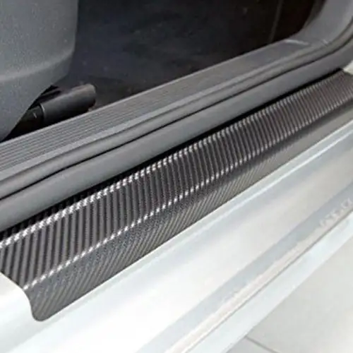 4 portes - Tampon de Protection Anti-coup de pied pour porte de voiture,  Film protecteur autocollant en cuir