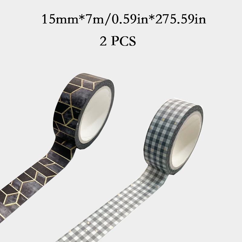 Black And White Grid Washi Tape Size - Temu