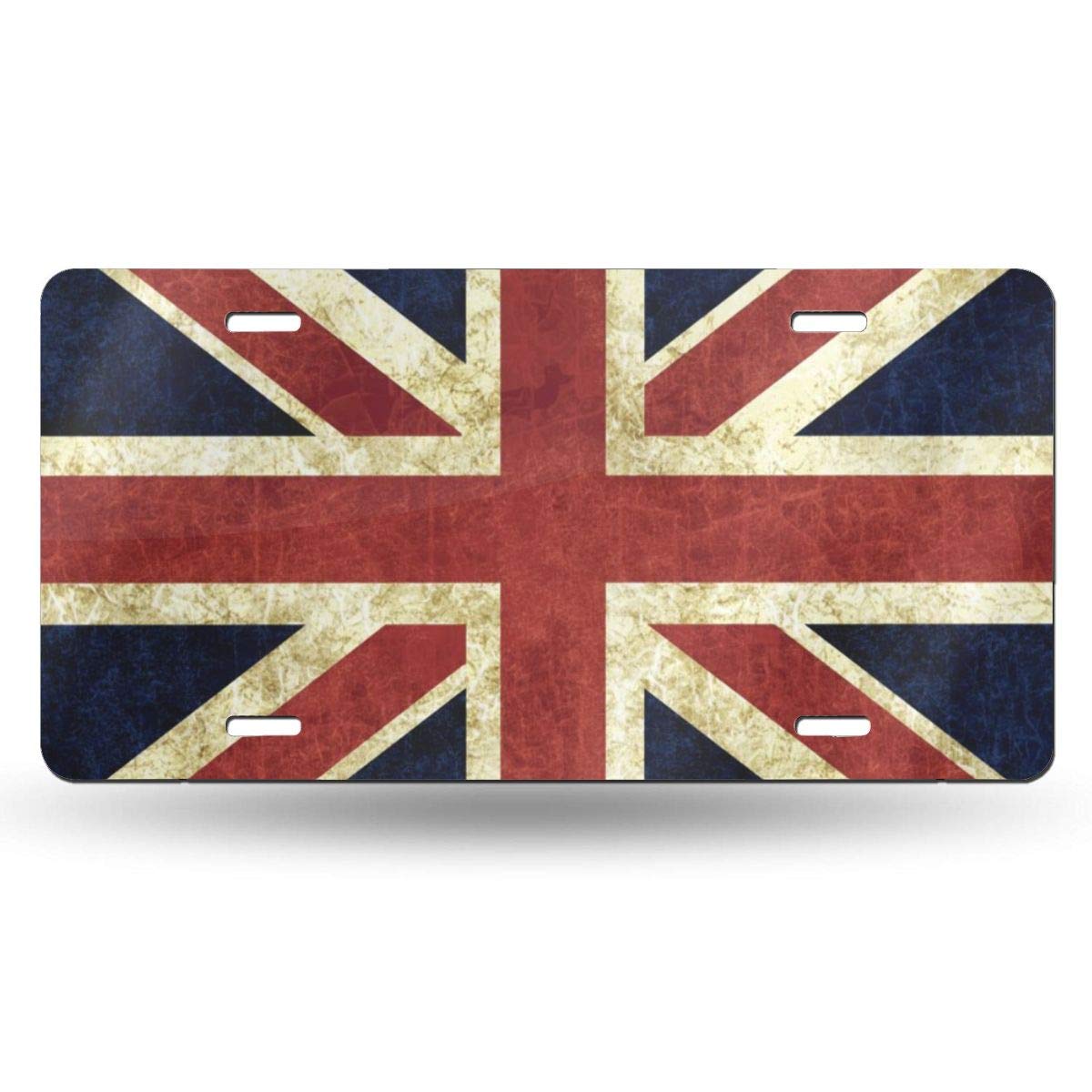Car Front License Plate British Flag Union Jack Novelty Metal