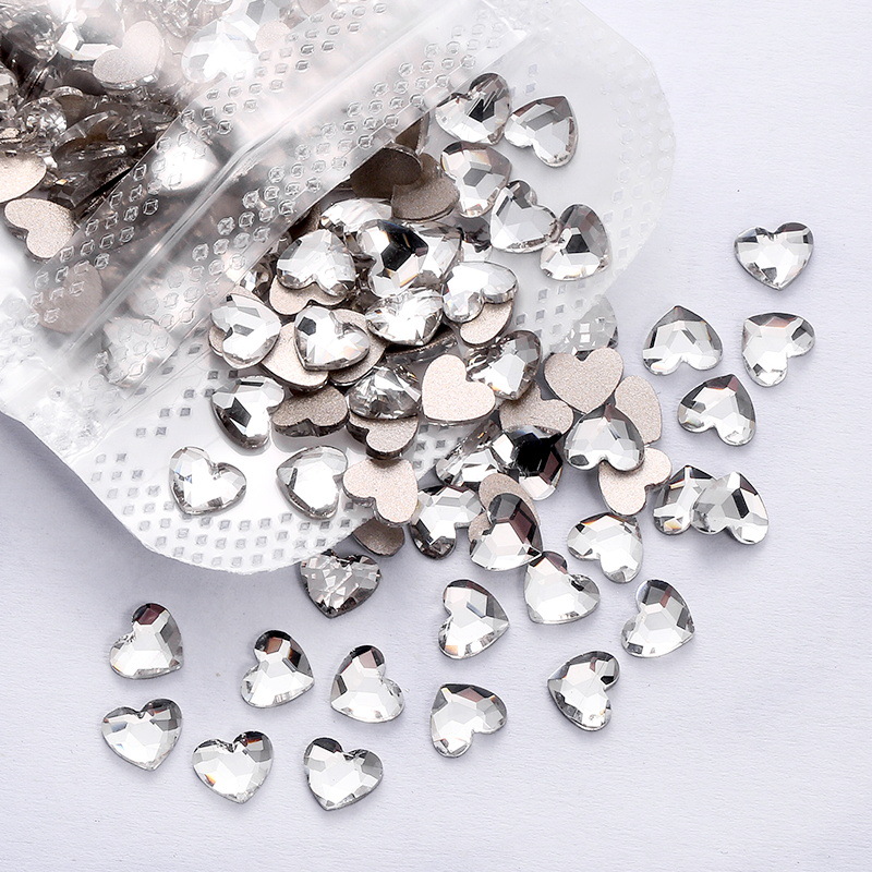 Aurora Flatback Heart Nail Art Rhinestones,resin Pearlescent Heart Shape  Nail Gem Stones For Nail Art Decoration - Temu Philippines