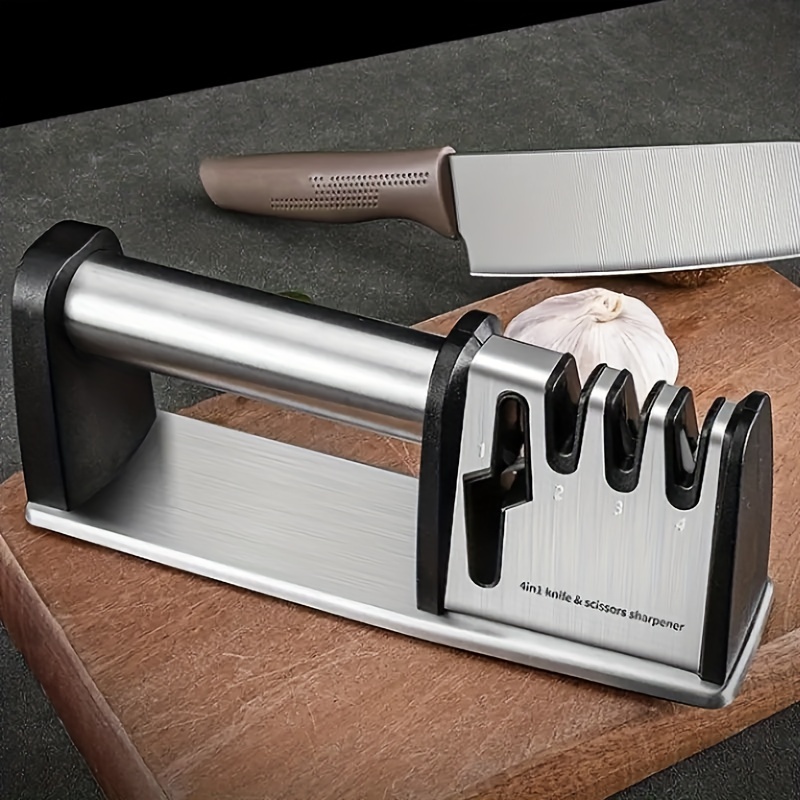 Kitchen Knife Sharpener Stainless Steel 4 in 1 Kitchen Knife - Temu