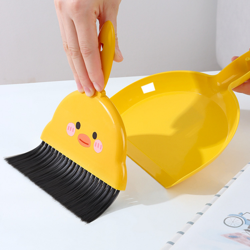 Small Broom and Dustpan Set for Home, Mini Clean Brush with Dust Pans Cute  Hand Broom