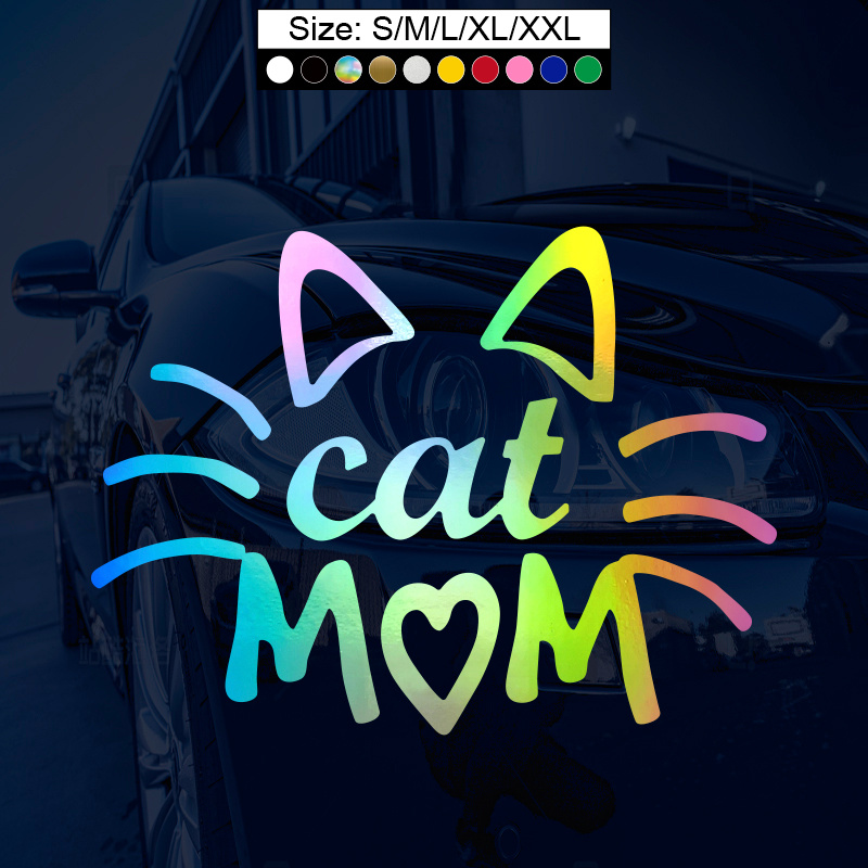 Cat Mom Car Stickers Car Windows Laptop Decor Car - Temu Germany