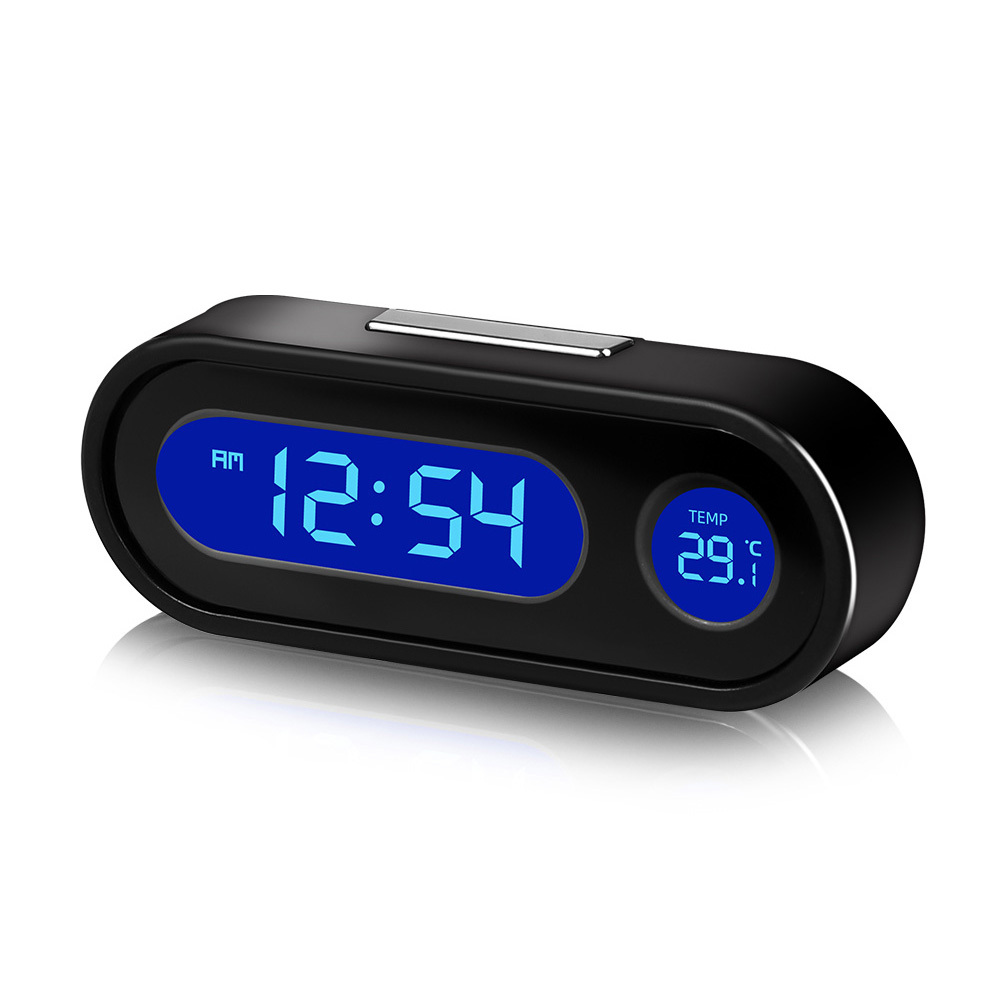 CT66 Car LCD Digitale Uhr & Temperatur 2 in 1 Auto Watch Thermometer Auto  Ornamente Elektronische Uhr