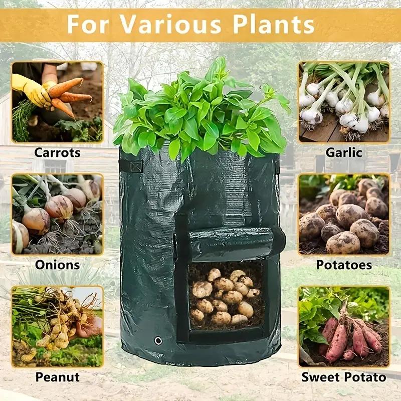 Potato Grow Bags 7 Gallon/10Gallon 2Pack, Potato Planter Bags with Flap, Potato  Bags for Growing Potatoes, Carrots, Onions, Sweet Potatoes