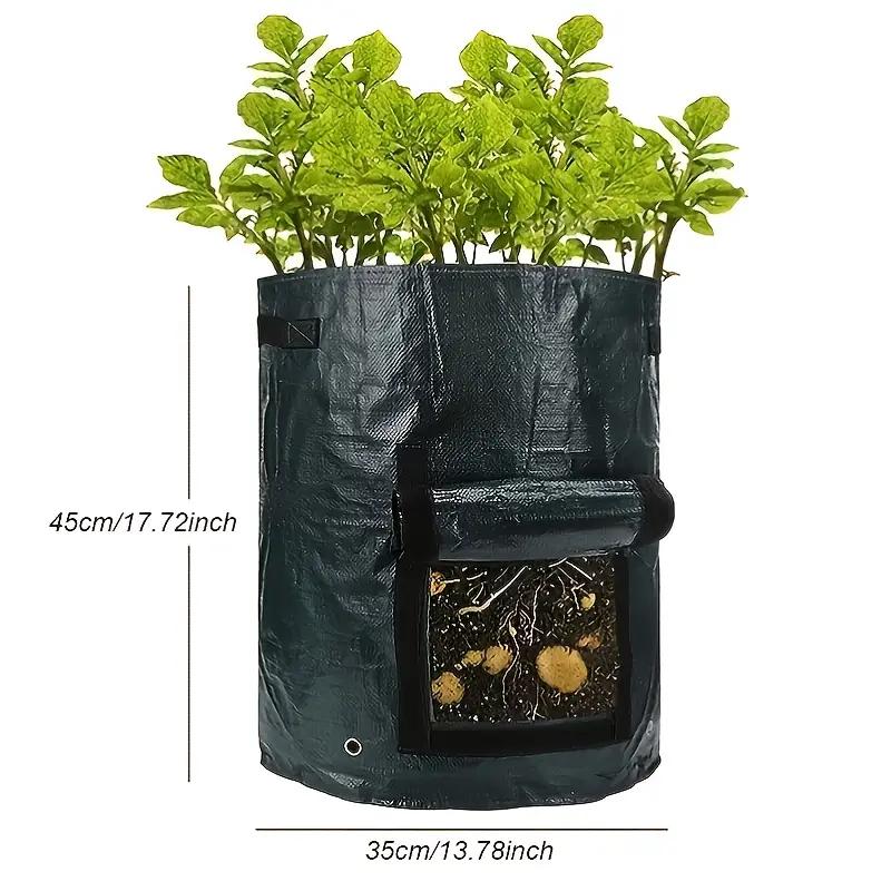 Potato Grow Bags, Garden Planting Growing Bag With Flap, Double Layer  Breathable Non-woven Cloth For Potatoes Planter Vegetable Tomato Mushrooms  Fabric Pots With Handles, Green, 7 Gallon / 10 Gallon - Temu