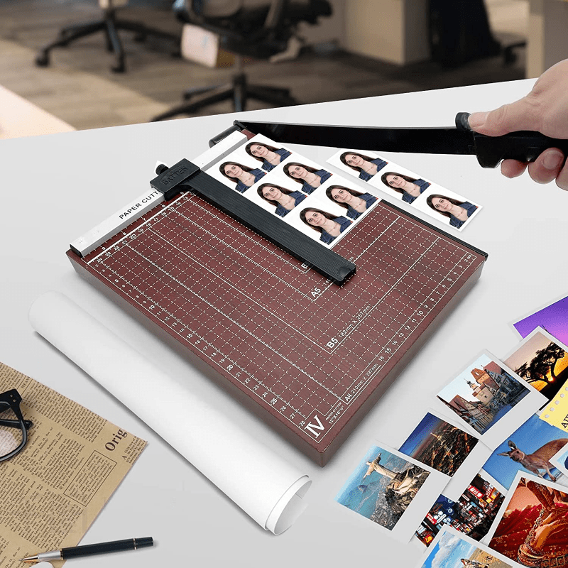  Cortadora de papel de 12.0 in, tamaño A4, guillotina, se puede  utilizar en el hogar y la oficina y estudio fotográfico, recortar  documentos, fotos, hecho a mano : Productos de Oficina