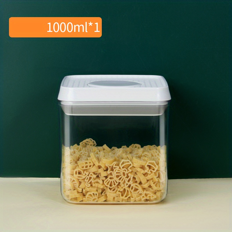 Airtight Food Storage Container With Push Switch Lid 1000ML Transparent