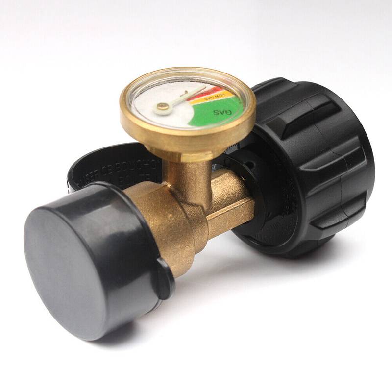 2 Adaptateurs Propane Avec Manomètre - Convertisseur Pour Bouteille Gaz Camping-Car, Barbecue - Laiton - Sécurité Anti-Fuite