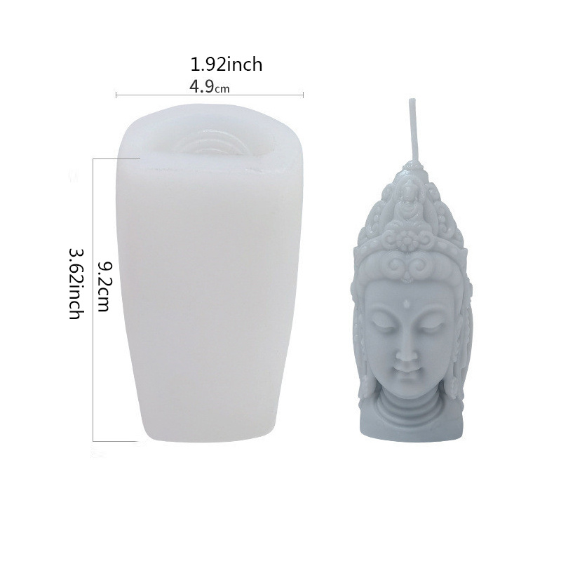 3D Buddha Candle Mould Silicone Molds for Soap Making Silicon DIY