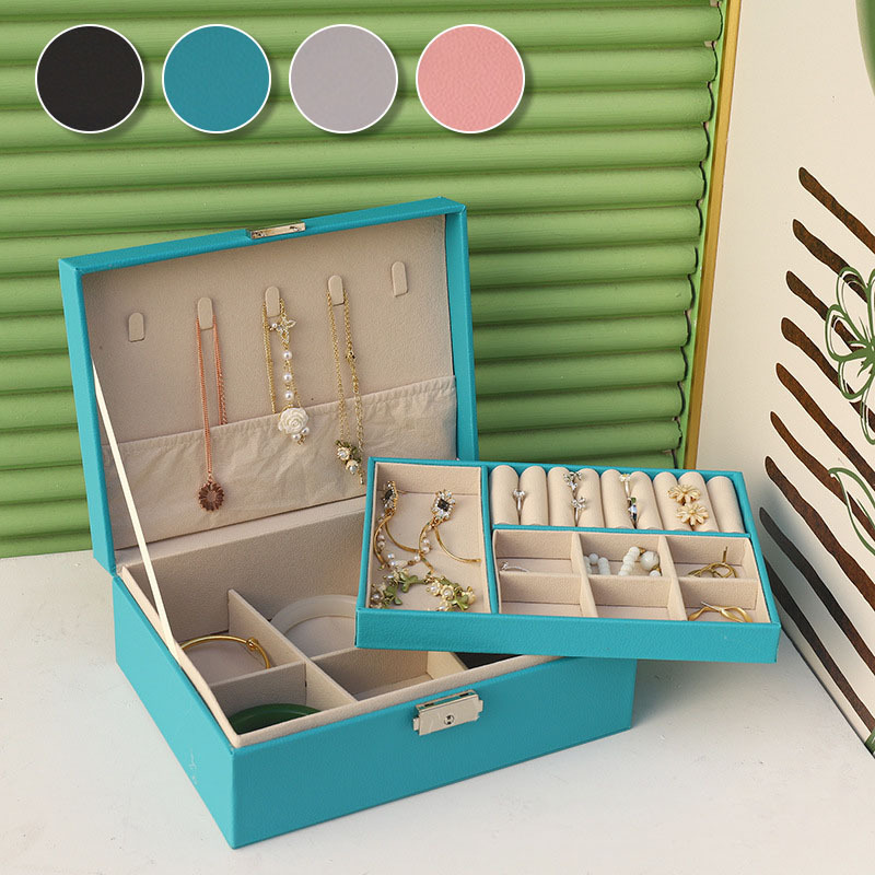 Joyero vertical de 4 cajones para niñas, caja organizadora de joyas  multifuncional para mujeres, adecuada para regalos de vacaciones, collares