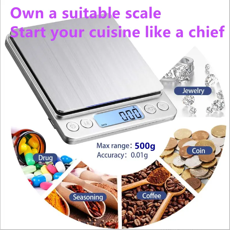 Food Scale With Trays, High Precision Electronic Scale With Lcd