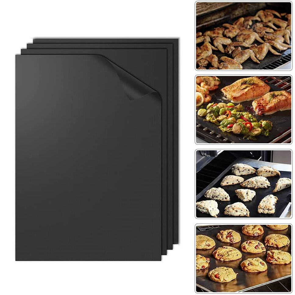 Revestimientos de horno para la parte inferior del horno plateados (paquete  de 2) con protectores de rejilla para horno (paquete de 2) - Tapete grande