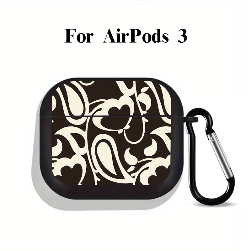 Irregulbr Figure Graphic Headphone Clear Case For Airpods1, Airpods2,  Airpods3, Pro, Pro (2nd Generation), Cartoon Graphic Gift For Birthday,  Girlfriend, Boyfriend, Friend Or Yourself, Black Pattern Anti-fall Silicon  Case - Temu