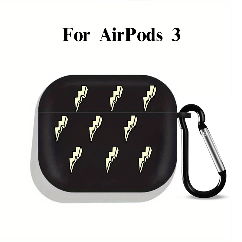 Lightning Graphic Pattern Earphone Case For Airpods1/2, Airpods3, Pro, Pro (2nd  Generation), Gift For Birthday, Girlfriend, Boyfriend, Friend Or Yourself,  White Anti-fall Silicone Case - Temu Denmark