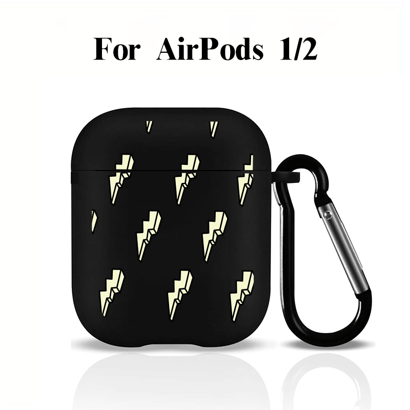 Beige Lightning Graphic Earphone Case For Airpods1/2, Airpods3