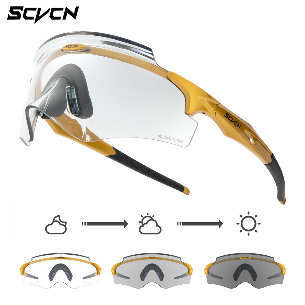 SCVCN Polarized Cycling Glasses Men Women Outdoor Sports Running Sunglasses  Mountain Road Bicycle Glasses UV400 Safety Eyewear