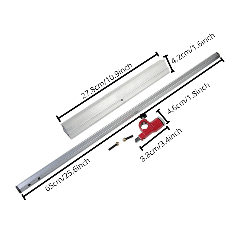 Silver Aluminum Alloy T shaped Push Glass Cutter Tool Length