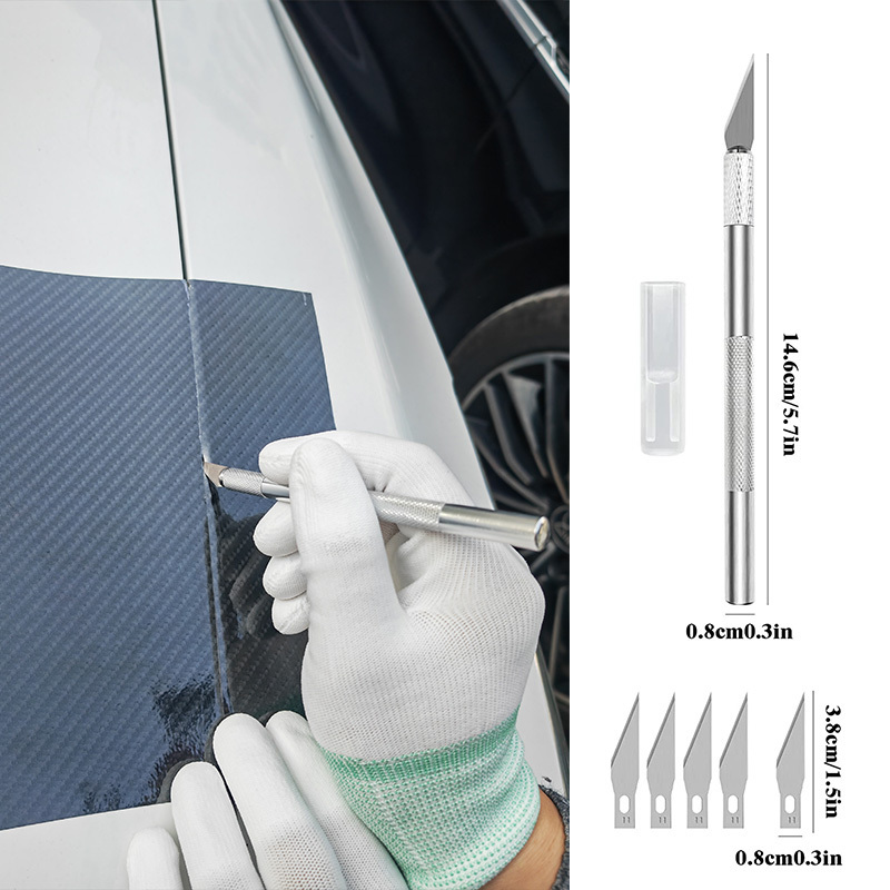 NEWISHTOOL Pro Vinyl Wraps Applicator Tool Kit Window Tint Car Wrapping Film  Tools Includes Felt Squeegees, Plastic Scraper, Knife and Bla