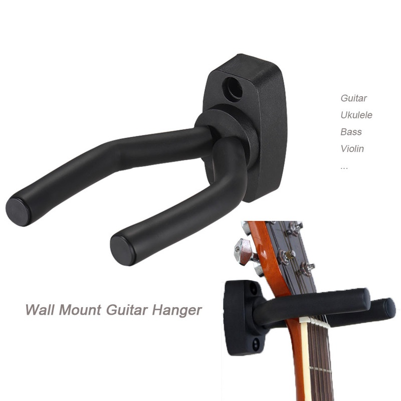 Guitar Wall Mount Hangers,Hooks,Holder, Auto Lock Guitar Wall Hanger,with  1Pcs guitar picks Necklace,for Acoustic,Electric, Classical,Bass Guitar