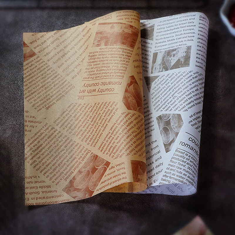 Hojas de papel encerado de papel de periódico, papel de cera para  delicatessen, a prueba de grasa, papel impermeable para envolver alimentos,  bandejas