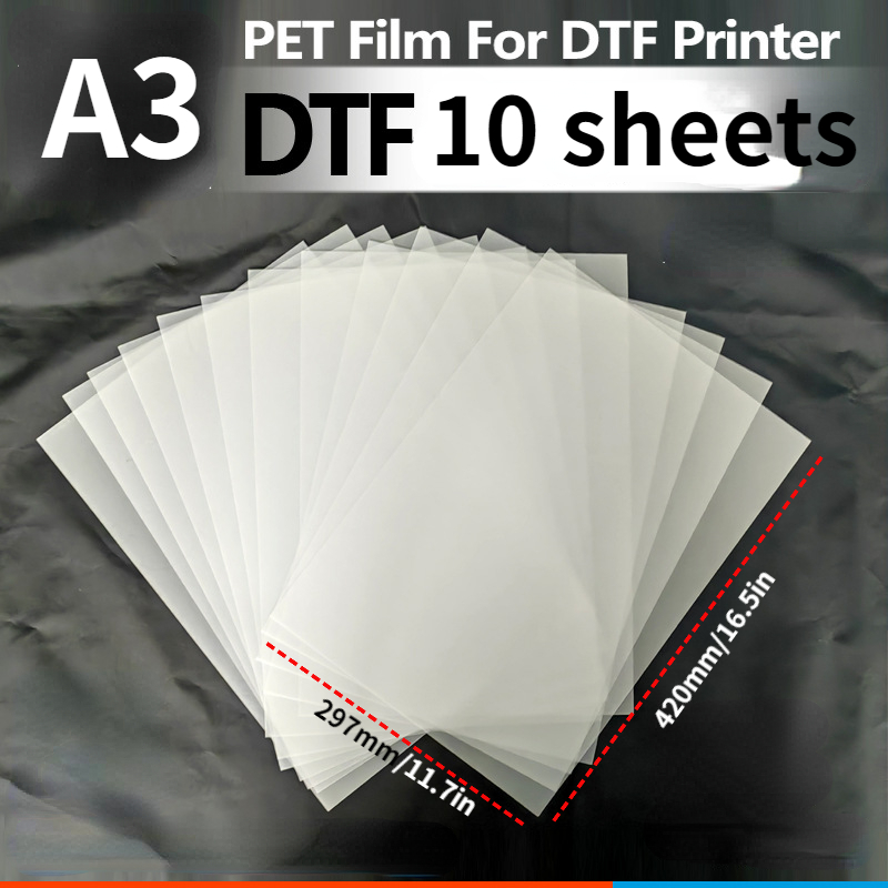Dtf Transfer Film Paper A3 Clear Pretreat Sheets Pet Heat - Temu