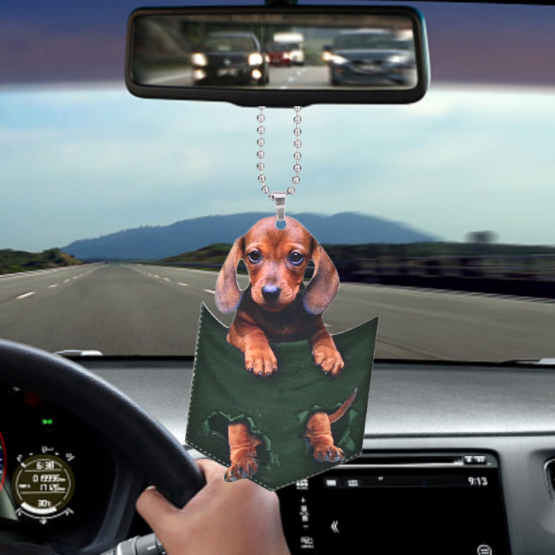 Acrylic Dog Hanging Ornament Car Accessories Interior - Temu