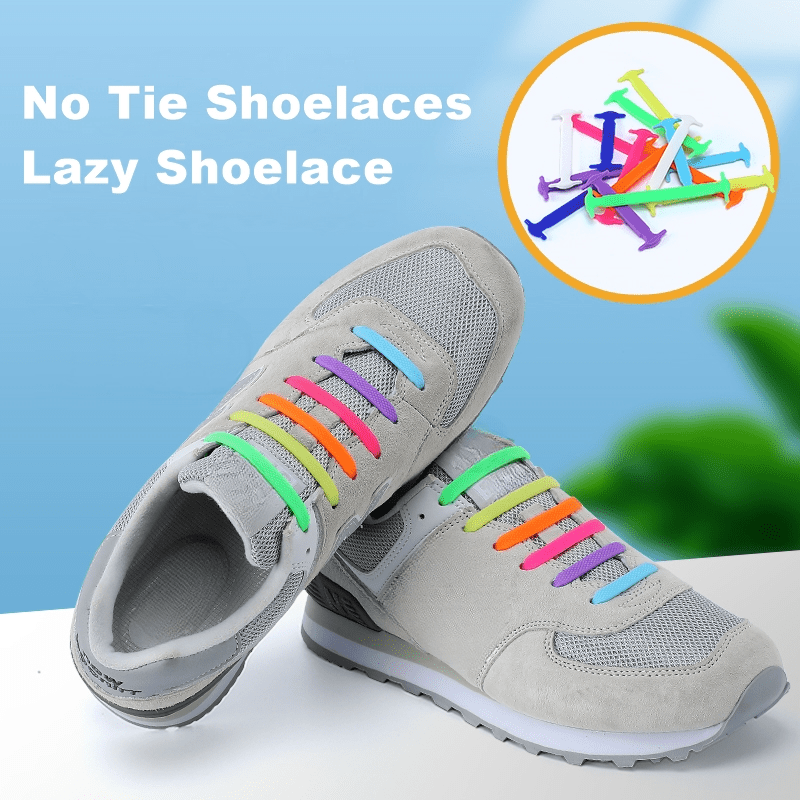 Elastic Silicone Shoe Laces Screw Shoelaces Lazy Shoe Lace Unisex No Tie