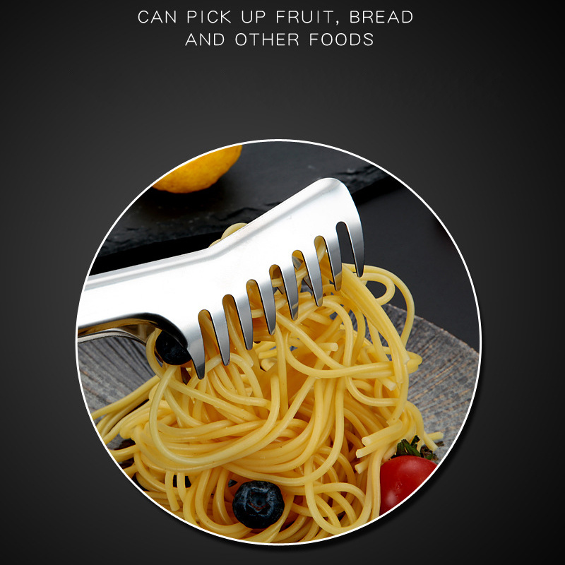 Pinze for Spaghetti da Cucina in Acciaio Inox, Pinza da Cucina, Clip for  Pasta, Forchettone per Spaghetti, Accessori Cucina 22× 4× 2,5cm,Molla per