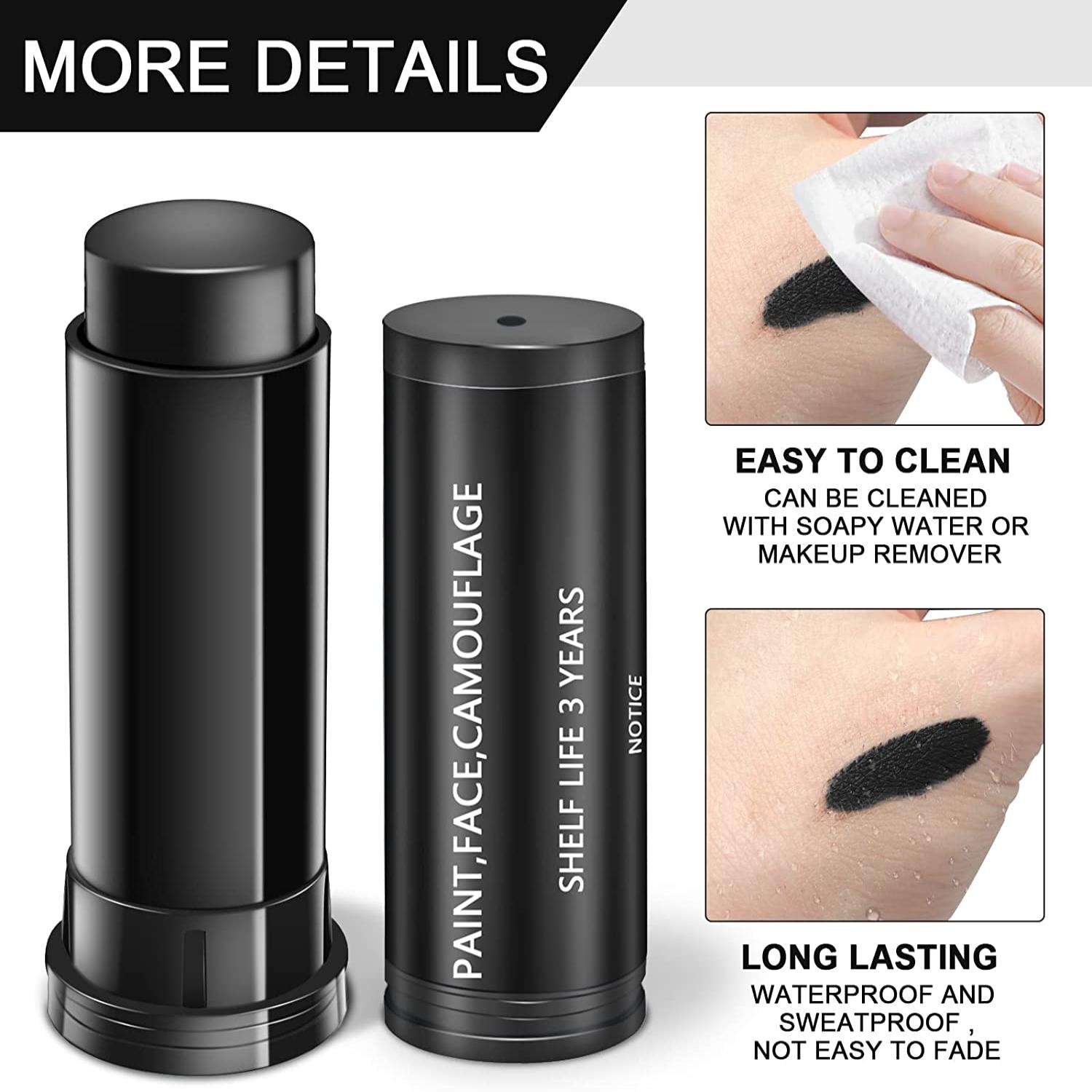 Eye Black Stick Waterproof Easy To Apply Black Body Paint Stick