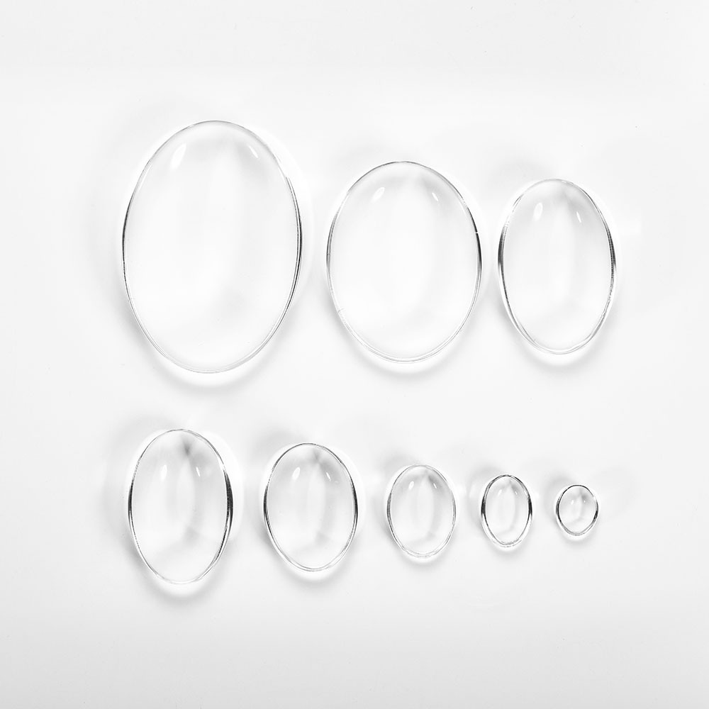 Lot Round Flat Back Clear Glass Cabochon Transparent - Temu