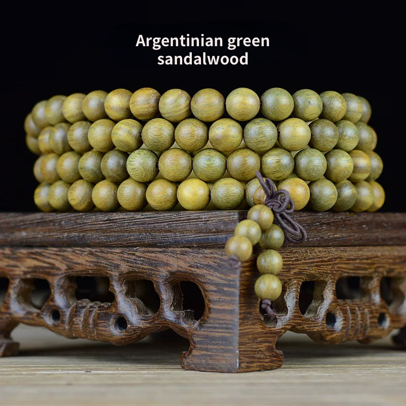 Green Sandalwood Prayer Beads