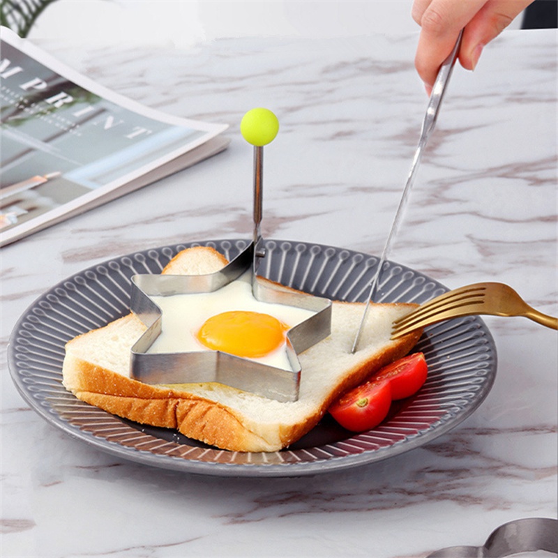 5 Shapes Stainless Steel Fried Egg Shaper Egg Mold DIY Breakfast Egg  Pancake Rings Sandwich Kitchen Tools Utensil Baking Tools,kitchen gadgets