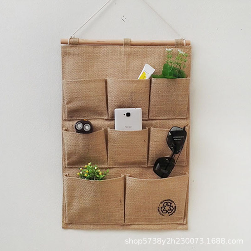 Multi Pocket Jute Wall Hanger Wall Hanging Pocket 