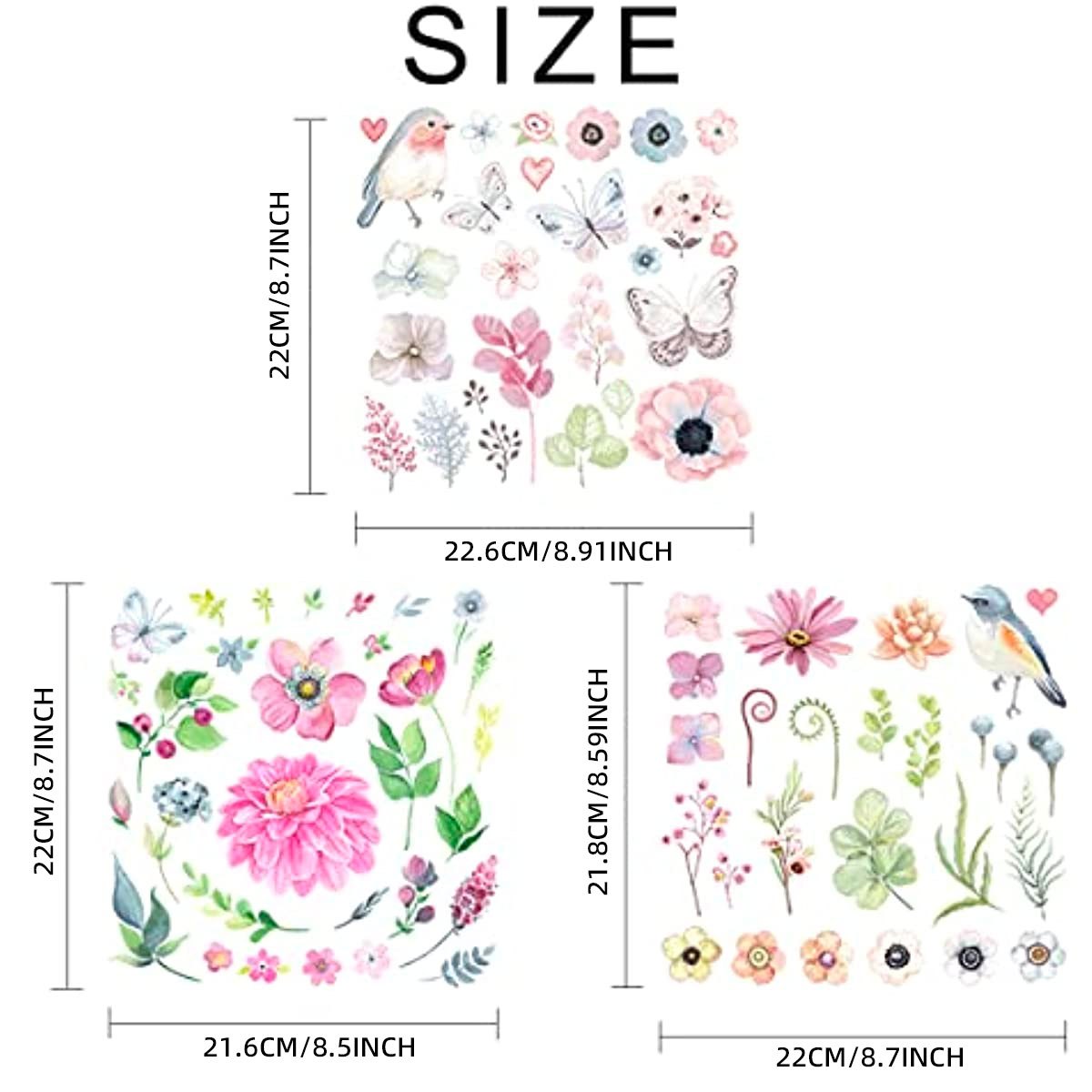 Bloosom Garden Flowers Fashion Beauty Heat transfer printings Iron on  stickers for clothes DIY Ironing Patches